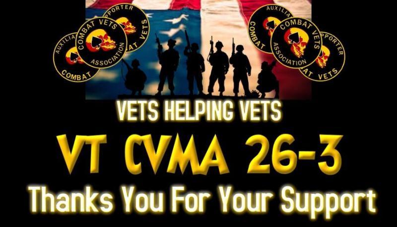 Combat Veterans Motorcycle Association Vt 26-3 Logo
