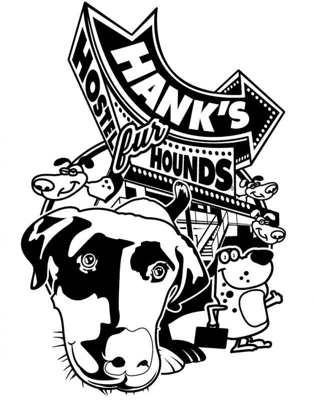 Handsome Hanks Hostel For Homeless Hounds Logo
