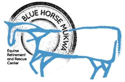 Blue Horse Mukwa Equine Retirement and Rescue Center Logo
