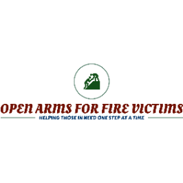 Open Arms for Fire Victims Logo