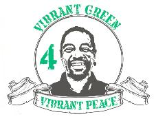 VIBRANT GREEN FOR VIBRANT PEACE Logo
